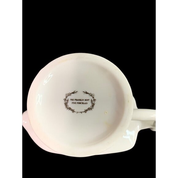 1980s Frankin Mint Fine Porcelain Creamer Collection Floral Rectangular 4 Inch - Picture 6 of 6